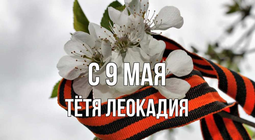 Открытка на каждый день с именем, Тётя-Леокадия С 9 мая 9 мая Прикольная открытка с пожеланием онлайн скачать бесплатно 