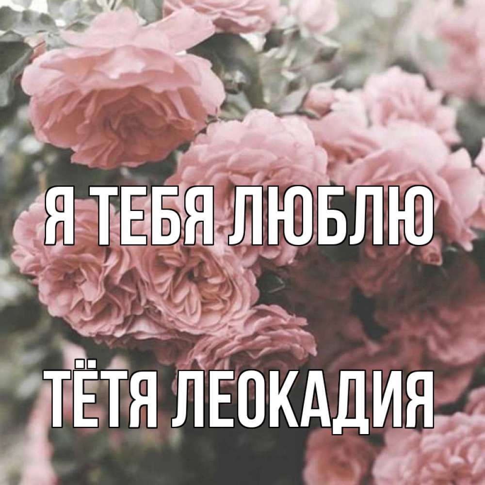 Открытка на каждый день с именем, Тётя-Леокадия Я тебя люблю розы 3 Прикольная открытка с пожеланием онлайн скачать бесплатно 