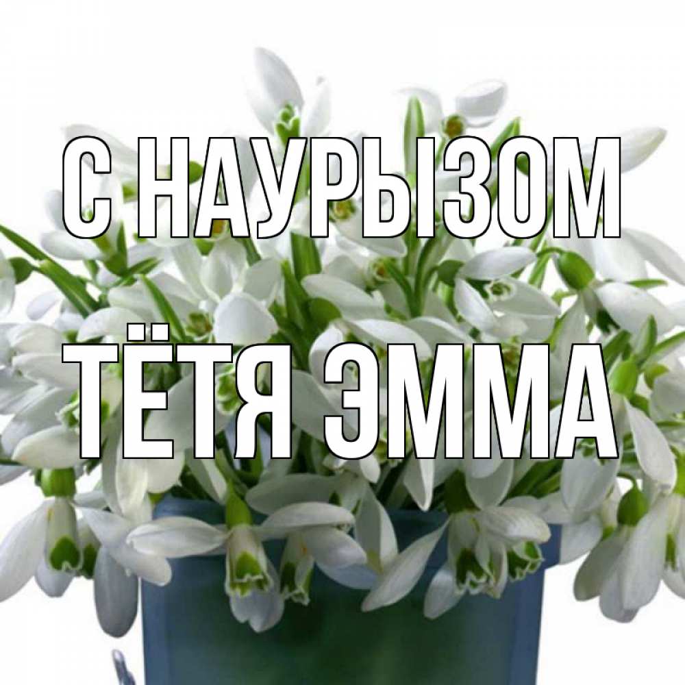 Открытка на каждый день с именем, Тётя-Эмма С наурызом цветы к наурызу новый год в Казахстане Прикольная открытка с пожеланием онлайн скачать бесплатно 