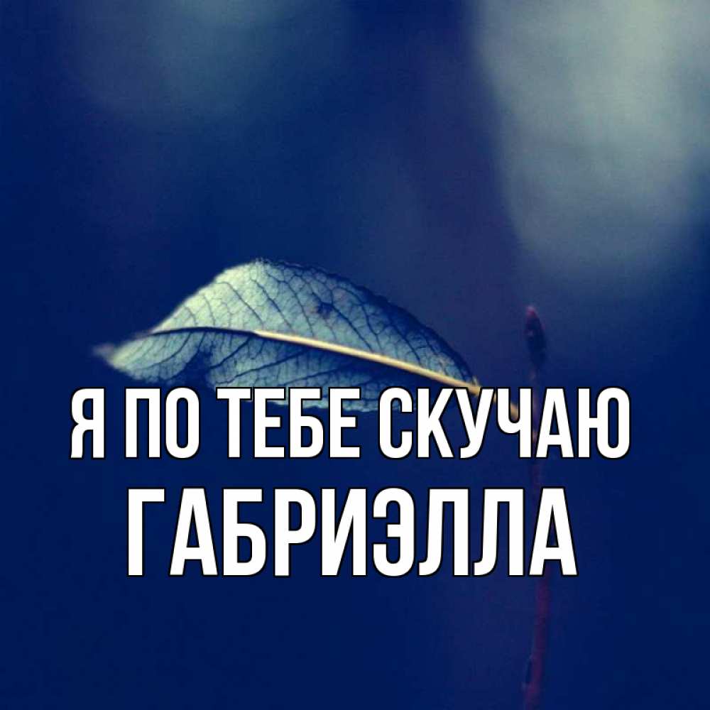 Открытка на каждый день с именем, Габриэлла Я по тебе скучаю одна ветка 1 Прикольная открытка с пожеланием онлайн скачать бесплатно 