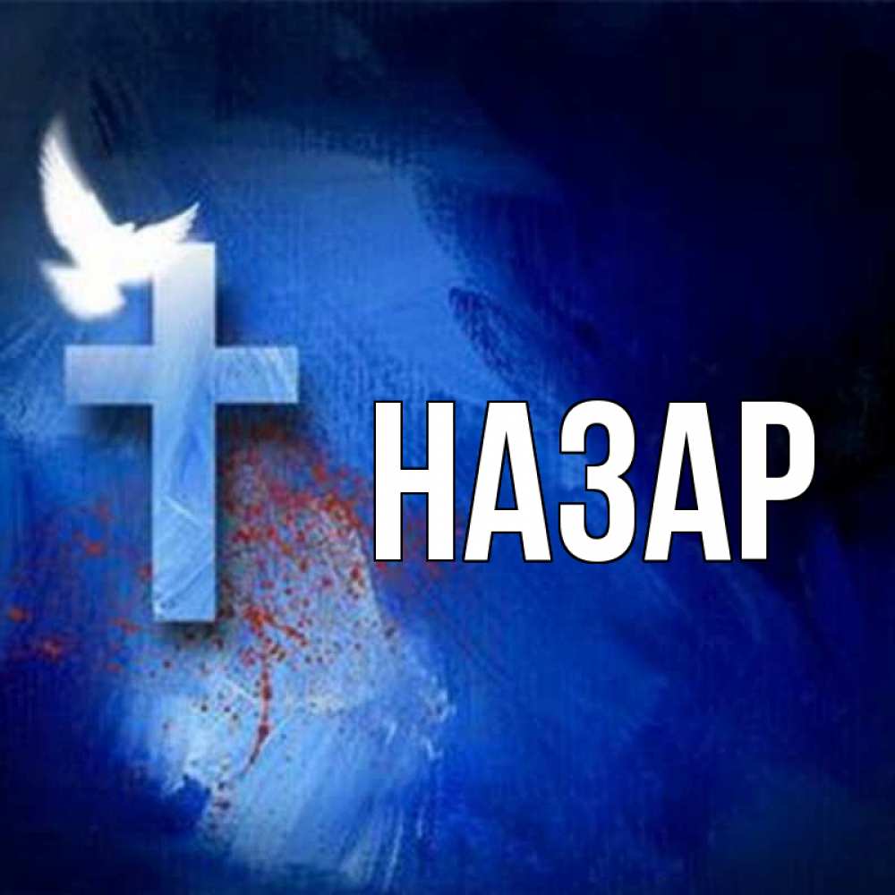 Открытка на каждый день с именем, Назар Главная Синий фон и птица Прикольная открытка с пожеланием онлайн скачать бесплатно 