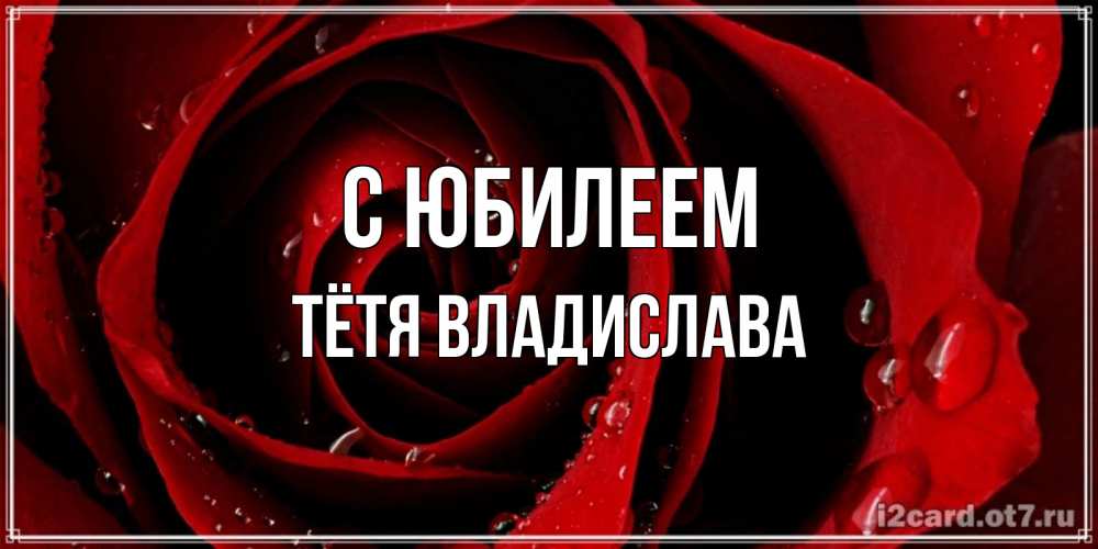 Открытка на каждый день с именем, Тётя-Владислава С юбилеем крупная бордовая роза Прикольная открытка с пожеланием онлайн скачать бесплатно 
