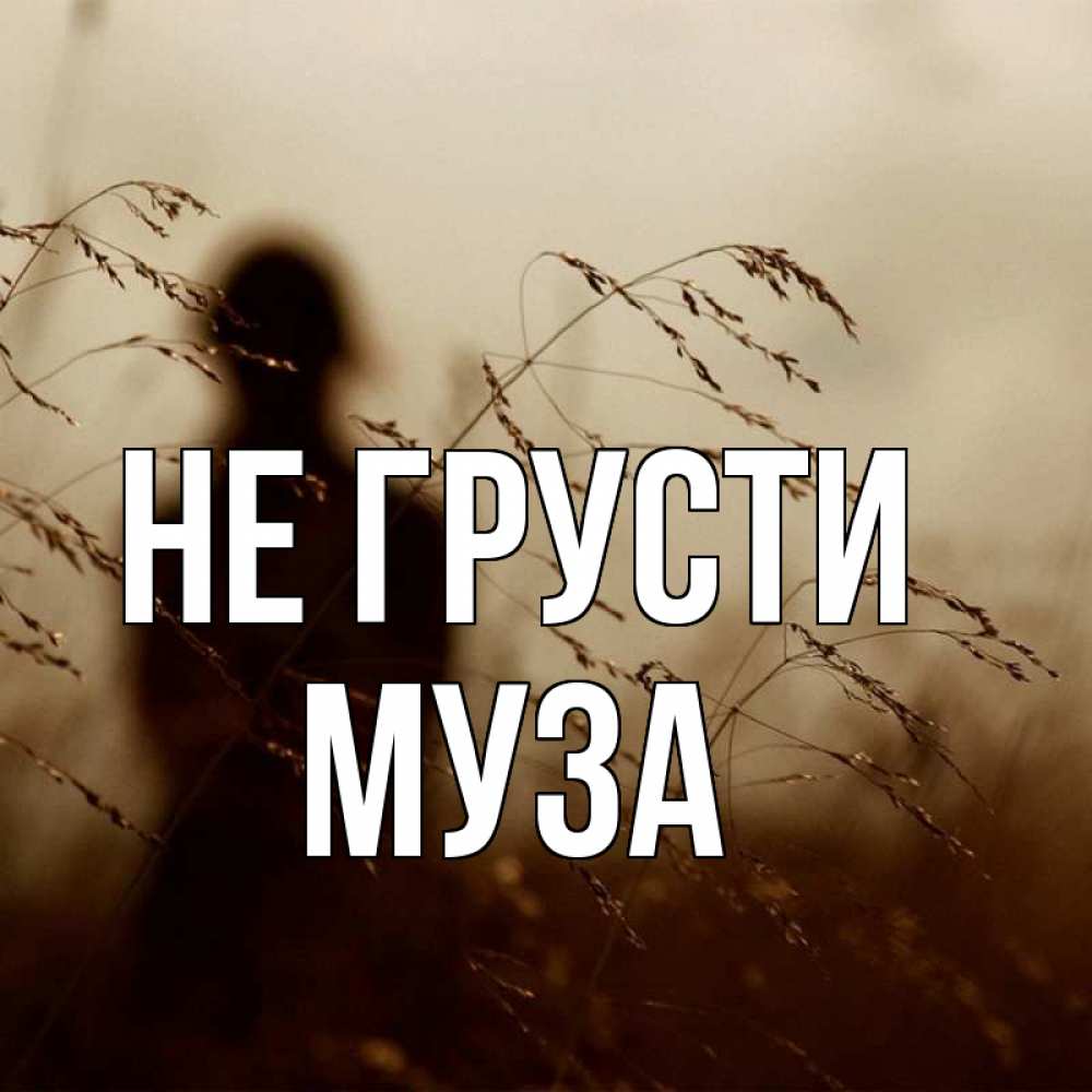 Открытка на каждый день с именем, Муза Не грусти грусть Прикольная открытка с пожеланием онлайн скачать бесплатно 