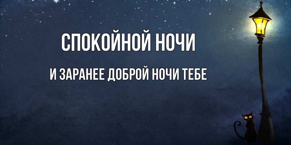 Картинка Спокойной ночи, и заранее доброй ночи тебе