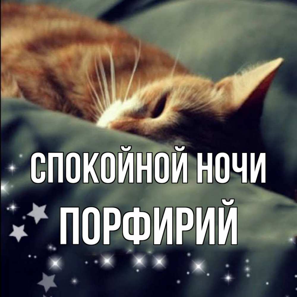 Открытка на каждый день с именем, Порфирий Спокойной ночи кроватка Прикольная открытка с пожеланием онлайн скачать бесплатно 