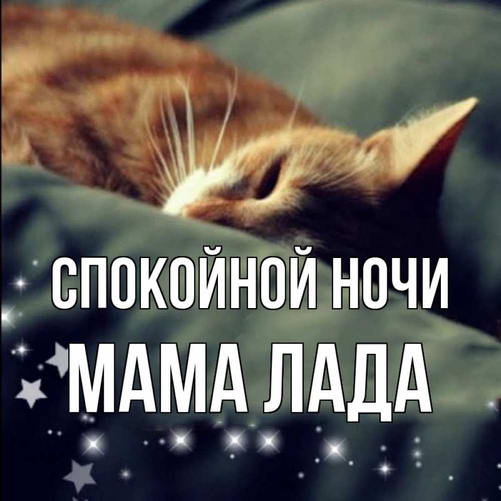 Открытка на каждый день с именем, Мама-Лада Спокойной ночи кроватка Прикольная открытка с пожеланием онлайн скачать бесплатно 