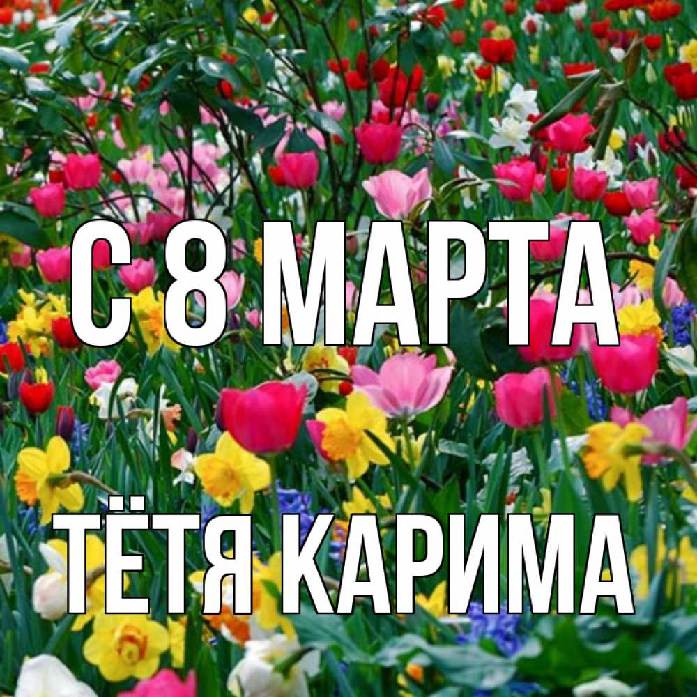 Открытка на каждый день с именем, Тётя-Карима С 8 марта с международным женским днем поздравления для женщины Прикольная открытка с пожеланием онлайн скачать бесплатно 