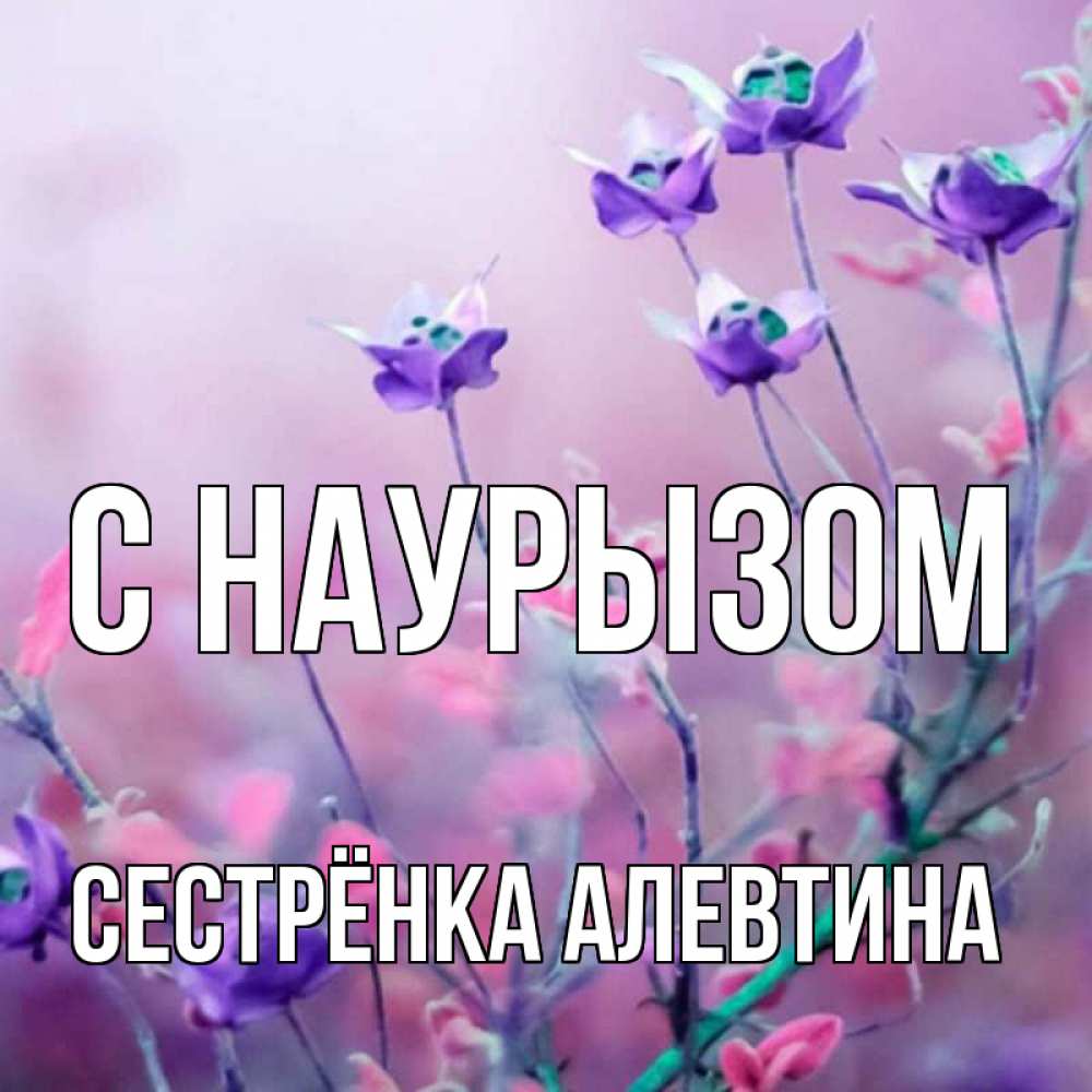 Открытка на каждый день с именем, Сестрёнка-Алевтина С наурызом международный женский день 2 Прикольная открытка с пожеланием онлайн скачать бесплатно 