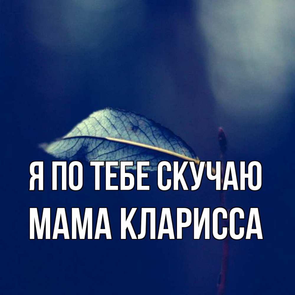 Открытка на каждый день с именем, Мама-Кларисса Я по тебе скучаю одна ветка 1 Прикольная открытка с пожеланием онлайн скачать бесплатно 