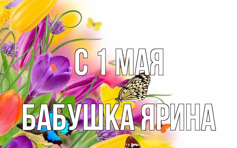 Открытка на каждый день с именем, Бабушка-Ярина С 1 мая С 1 мая Прикольная открытка с пожеланием онлайн скачать бесплатно 