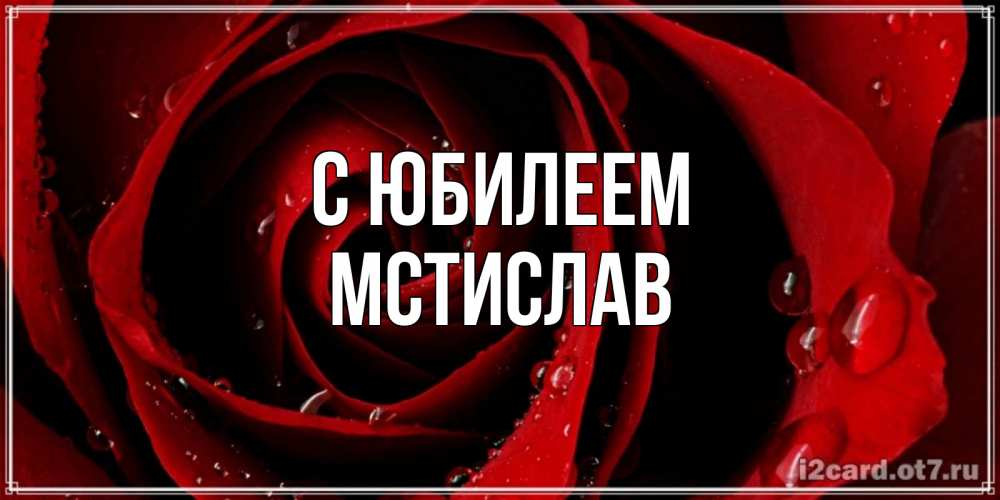 Открытка на каждый день с именем, Мстислав С юбилеем крупная бордовая роза Прикольная открытка с пожеланием онлайн скачать бесплатно 