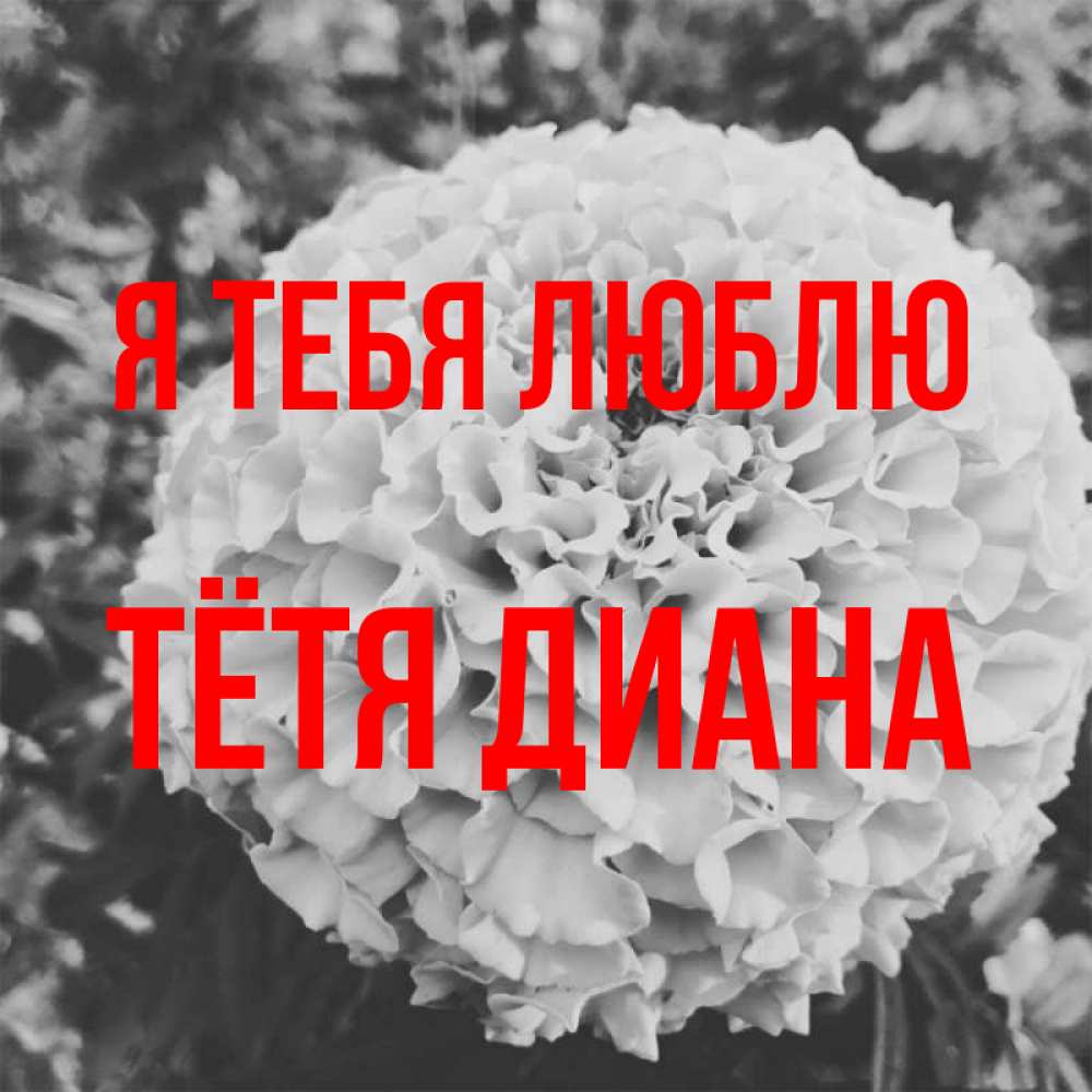 Открытка на каждый день с именем, Тётя-Диана Я тебя люблю подпись Прикольная открытка с пожеланием онлайн скачать бесплатно 