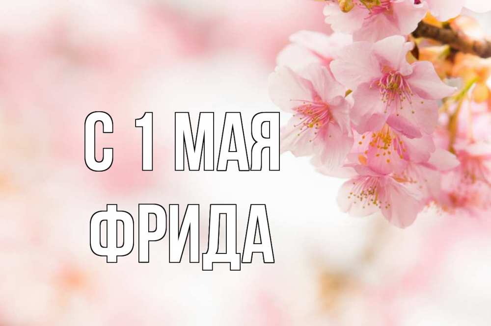 Открытка на каждый день с именем, Фрида С 1 мая С 1 мая Прикольная открытка с пожеланием онлайн скачать бесплатно 