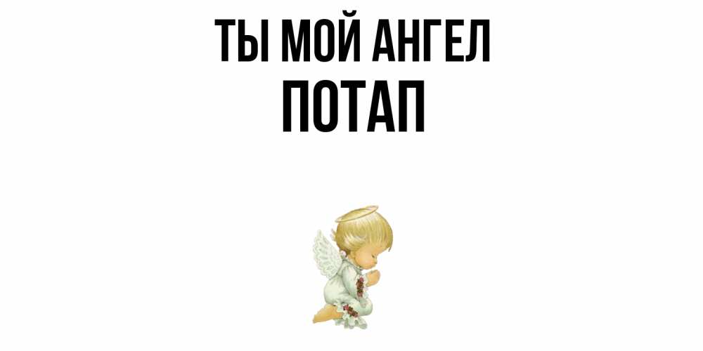 Открытка на каждый день с именем, Потап Ты мой ангел ангел Прикольная открытка с пожеланием онлайн скачать бесплатно 