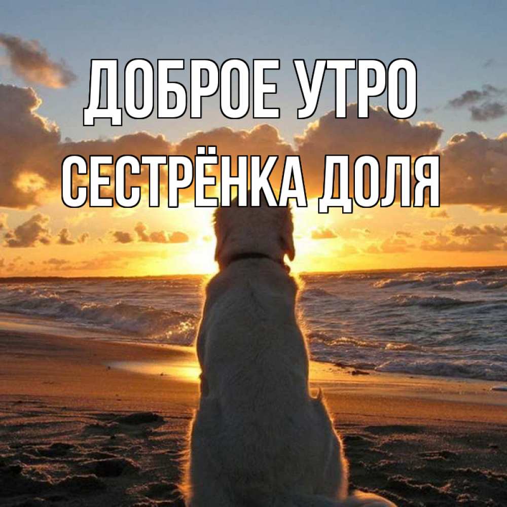 Открытка на каждый день с именем, Сестрёнка-Доля Доброе утро восход солнца Прикольная открытка с пожеланием онлайн скачать бесплатно 