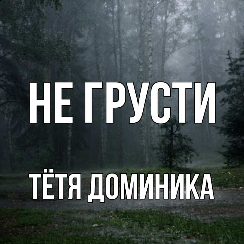 Открытка на каждый день с именем, Тётя-Доминика Не грусти осень Прикольная открытка с пожеланием онлайн скачать бесплатно 