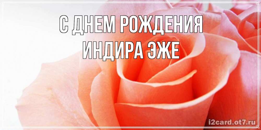 Открытка на каждый день с именем, Индира-эже С днем рождения розы для поздравления с днем рождения Прикольная открытка с пожеланием онлайн скачать бесплатно 