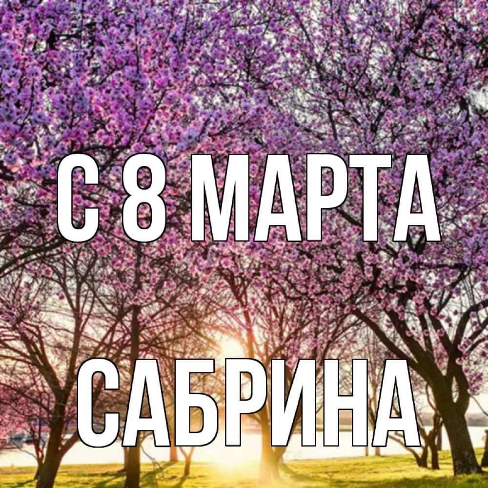 Открытка на каждый день с именем, Сабрина С 8 МАРТА международный женский день Прикольная открытка с пожеланием онлайн скачать бесплатно 