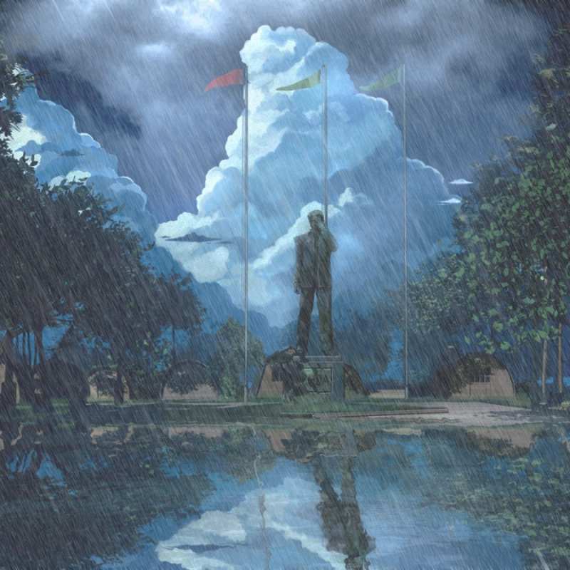 Открытка под дождем  печалька  Я по тебе скучаю 