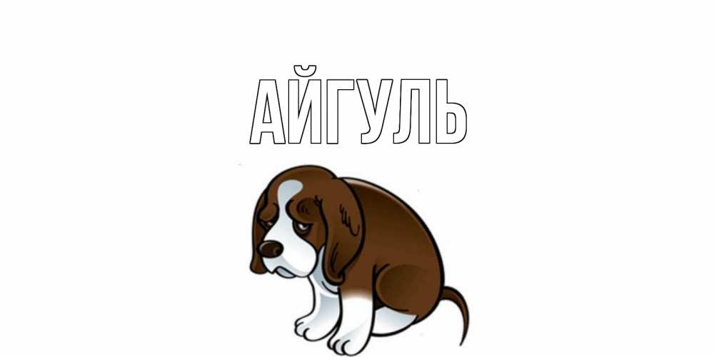 Открытка на каждый день с именем, Айгуль Главная щеночек просит прощения Прикольная открытка с пожеланием онлайн скачать бесплатно 