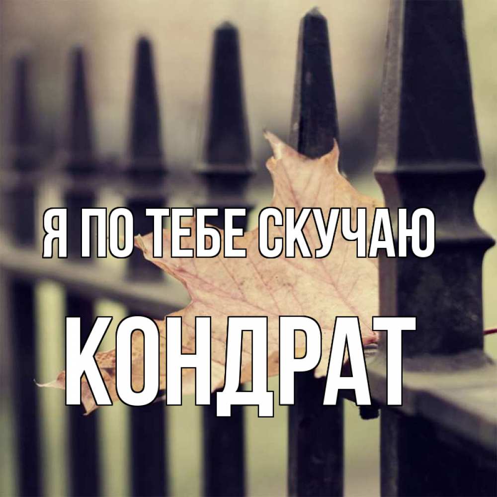 Открытка на каждый день с именем, Кондрат Я по тебе скучаю очень скучно Прикольная открытка с пожеланием онлайн скачать бесплатно 