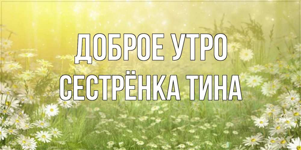 Открытка на каждый день с именем, Сестрёнка-Тина Доброе утро доброе утро Прикольная открытка с пожеланием онлайн скачать бесплатно 