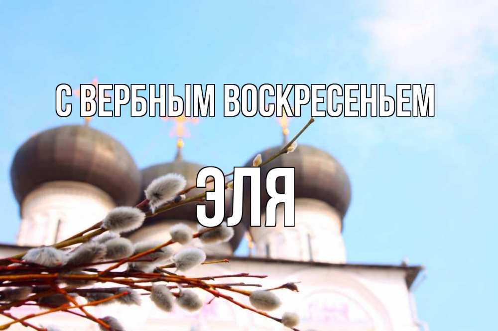 Открытка на каждый день с именем, Эля С вербным воскресеньем верба Прикольная открытка с пожеланием онлайн скачать бесплатно 