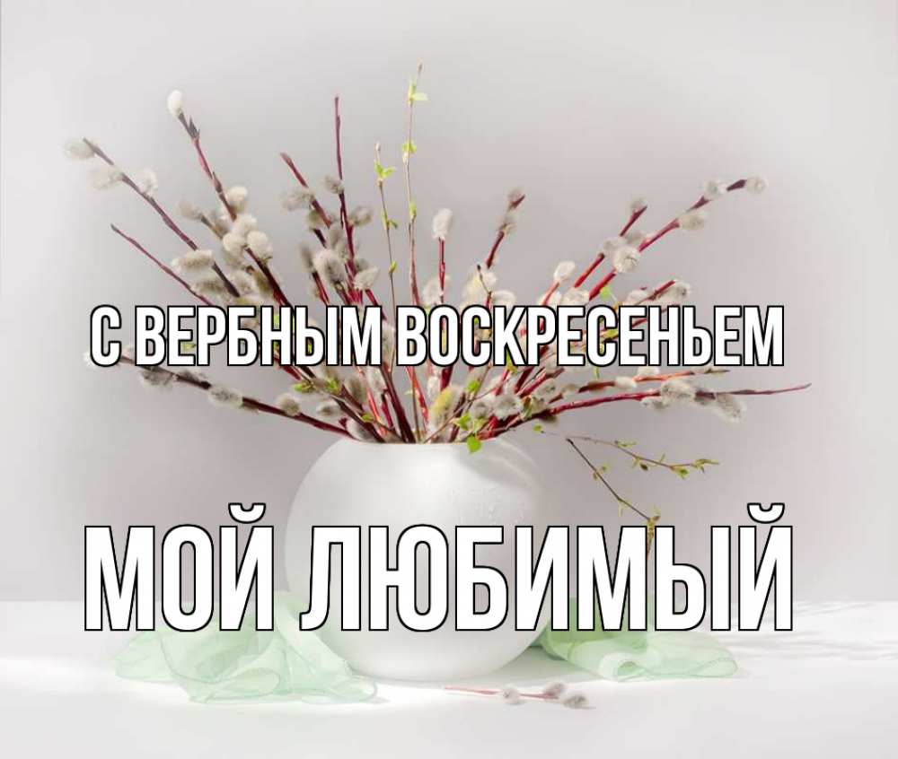 Картинка С вербным воскресеньем, Мой Любимый
