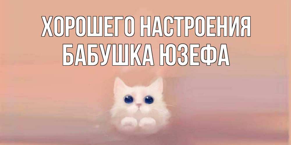 Открытка на каждый день с именем, Бабушка-Юзефа Хорошего настроения кошка Прикольная открытка с пожеланием онлайн скачать бесплатно 