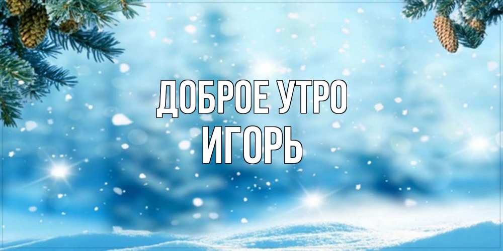 Открытка на каждый день с именем, Игорь Доброе утро зимнее доброе утро Прикольная открытка с пожеланием онлайн скачать бесплатно 