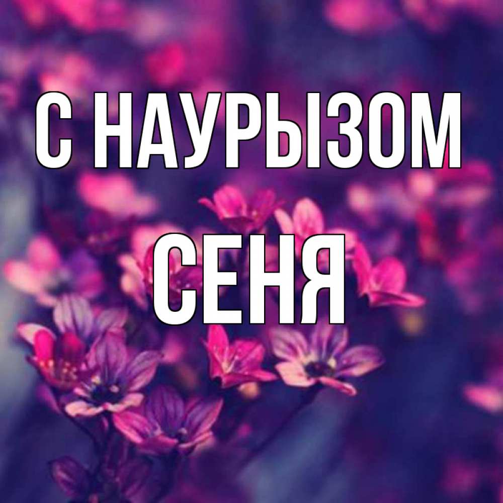 Открытка на каждый день с именем, Сеня С наурызом небольшие цветы 1 Прикольная открытка с пожеланием онлайн скачать бесплатно 