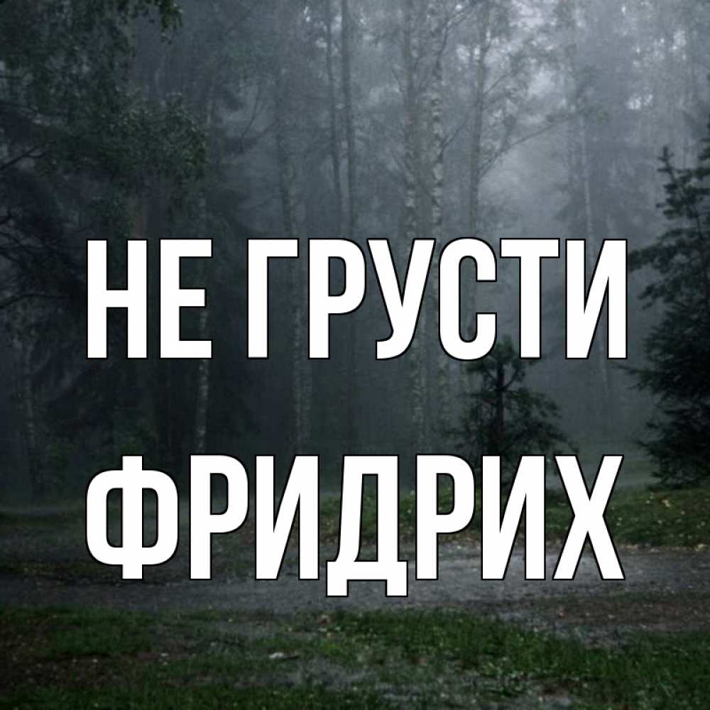 Открытка на каждый день с именем, Фридрих Не грусти осень Прикольная открытка с пожеланием онлайн скачать бесплатно 