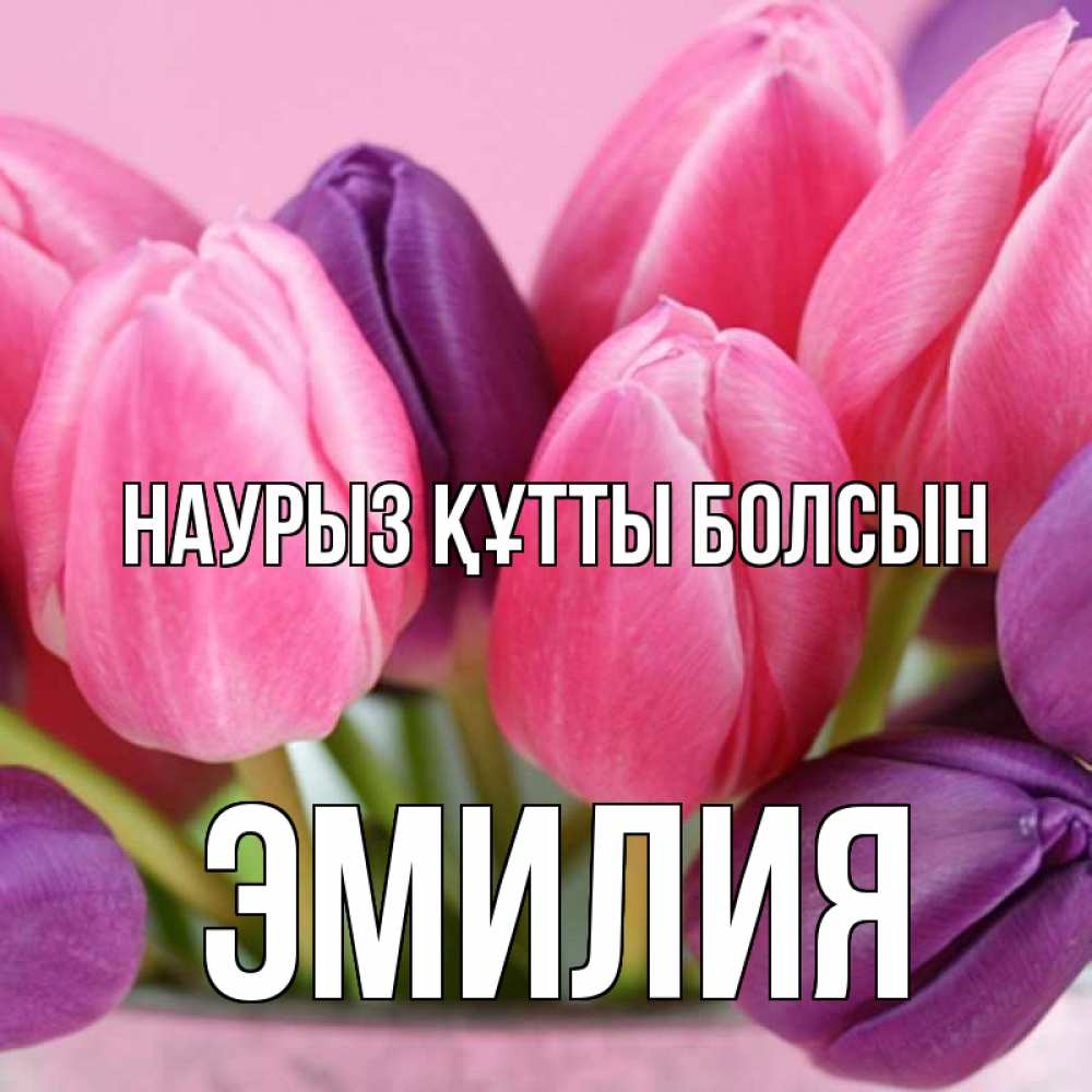 Открытка на каждый день с именем, Эмилия Наурыз құтты болсын маме 1 Прикольная открытка с пожеланием онлайн скачать бесплатно 