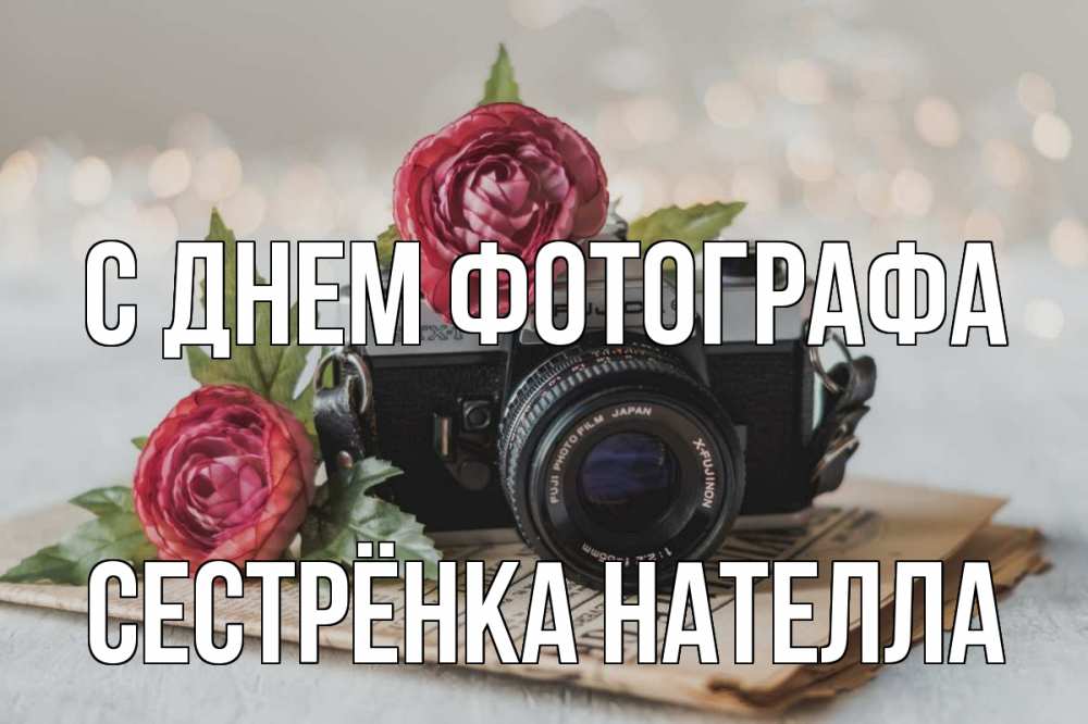 Открытка на каждый день с именем, Сестрёнка-Нателла С днем фотографа с днем фотографа Прикольная открытка с пожеланием онлайн скачать бесплатно 