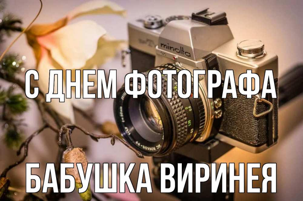 Открытка на каждый день с именем, Бабушка-Виринея С днем фотографа с днем фотографа 1 Прикольная открытка с пожеланием онлайн скачать бесплатно 