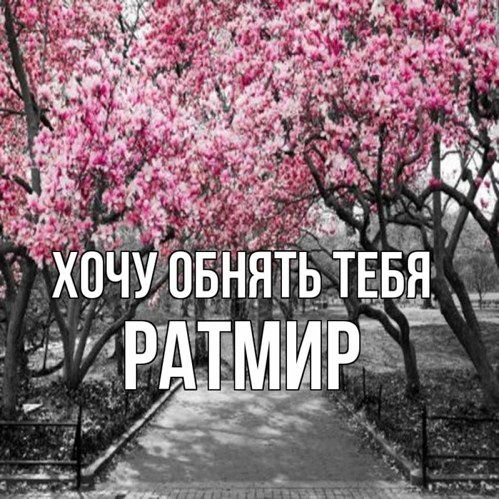 Открытка на каждый день с именем, Ратмир Хочу обнять тебя обработанное фото Прикольная открытка с пожеланием онлайн скачать бесплатно 