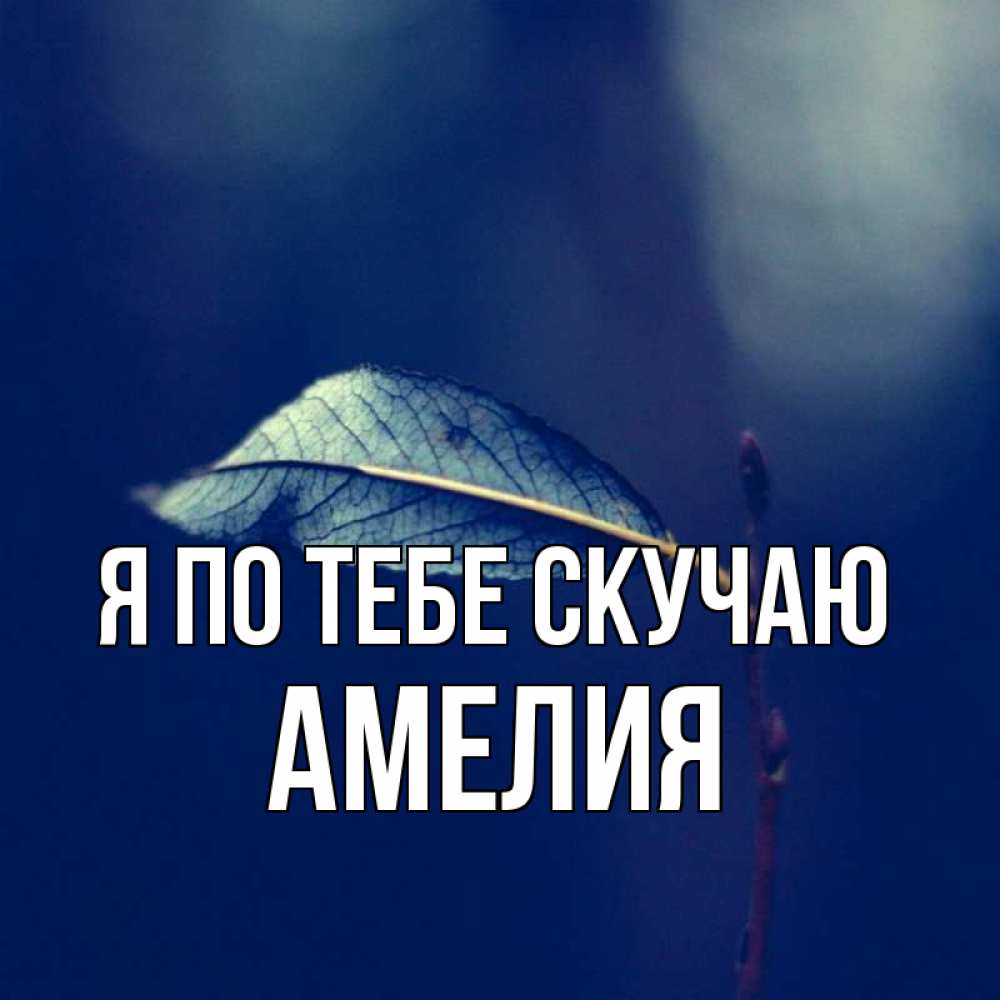 Открытка на каждый день с именем, Амелия Я по тебе скучаю одна ветка 1 Прикольная открытка с пожеланием онлайн скачать бесплатно 