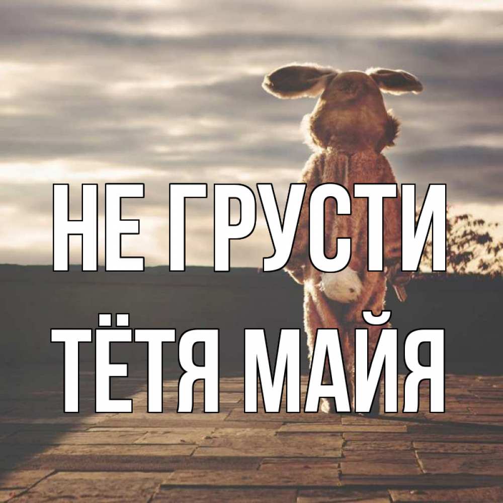 Открытка на каждый день с именем, Тётя-Майя Не грусти со спины Прикольная открытка с пожеланием онлайн скачать бесплатно 