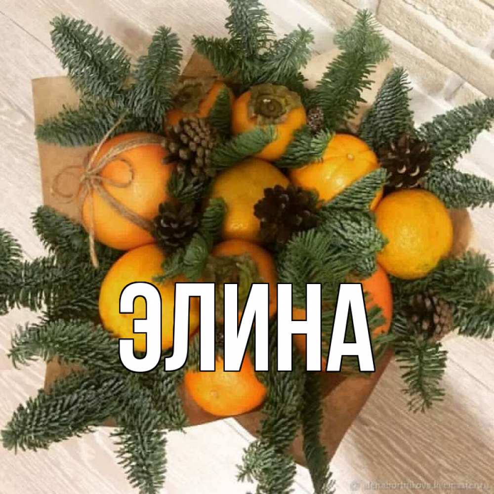 Открытка на каждый день с именем, Элина Главная апельсины и хурьма Прикольная открытка с пожеланием онлайн скачать бесплатно 
