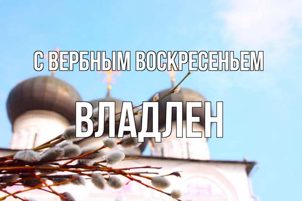 Открытка на каждый день с именем, Владлен С вербным воскресеньем верба Прикольная открытка с пожеланием онлайн скачать бесплатно 