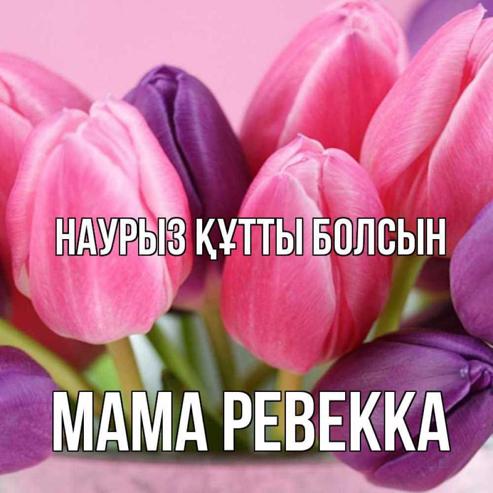 Открытка на каждый день с именем, Мама-Ревекка Наурыз құтты болсын маме 1 Прикольная открытка с пожеланием онлайн скачать бесплатно 