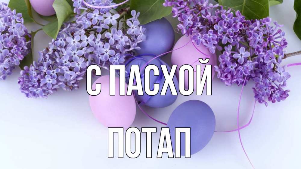 Открытка на каждый день с именем, Потап С пасхой пасха Прикольная открытка с пожеланием онлайн скачать бесплатно 