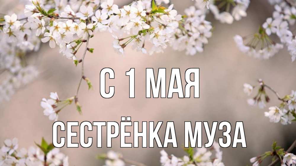 Открытка на каждый день с именем, Сестрёнка-Муза С 1 мая С 1 мая Прикольная открытка с пожеланием онлайн скачать бесплатно 