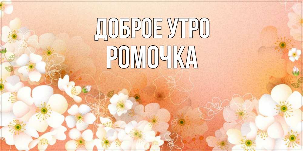 Открытка с именем, Ромочка, Доброе утро