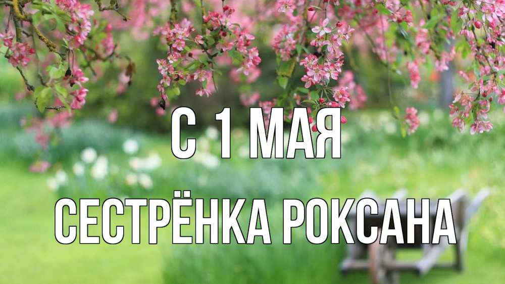 Открытка на каждый день с именем, Сестрёнка-Роксана С 1 мая С 1 мая Прикольная открытка с пожеланием онлайн скачать бесплатно 