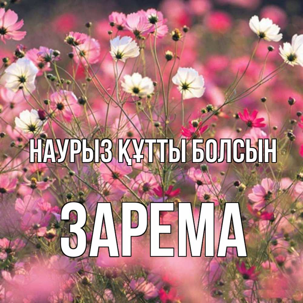 Открытка на каждый день с именем, Зарема Наурыз құтты болсын красиво 1 Прикольная открытка с пожеланием онлайн скачать бесплатно 