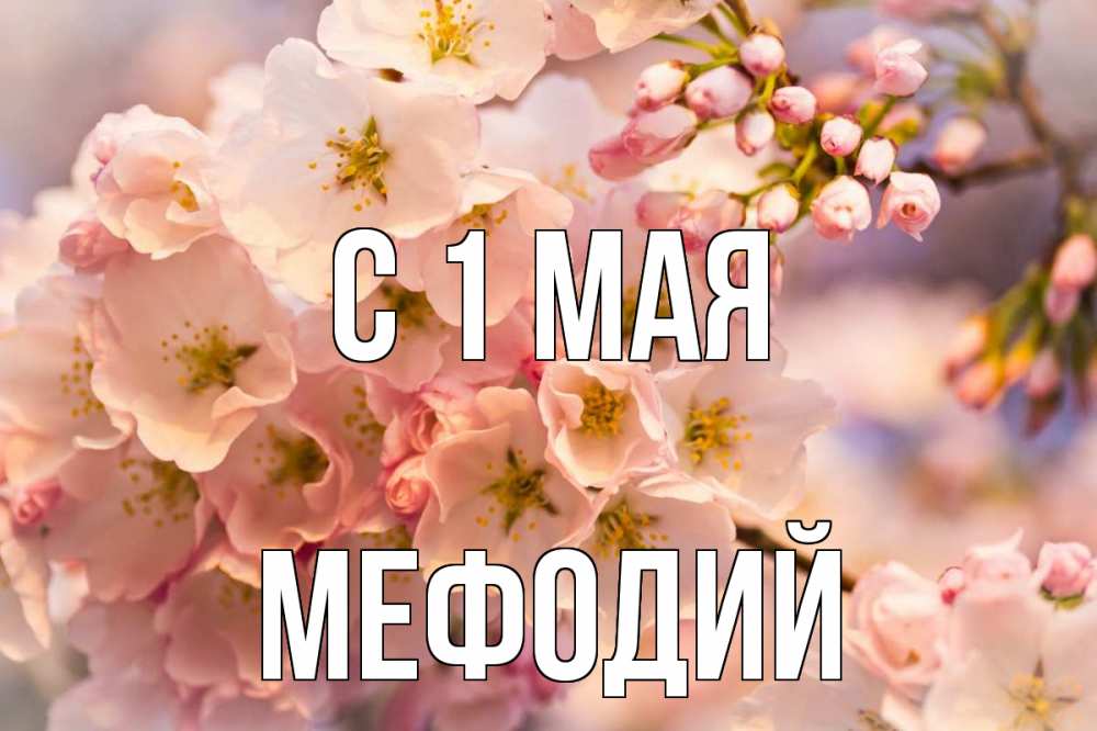 Открытка на каждый день с именем, Мефодий С 1 мая С 1 мая Прикольная открытка с пожеланием онлайн скачать бесплатно 