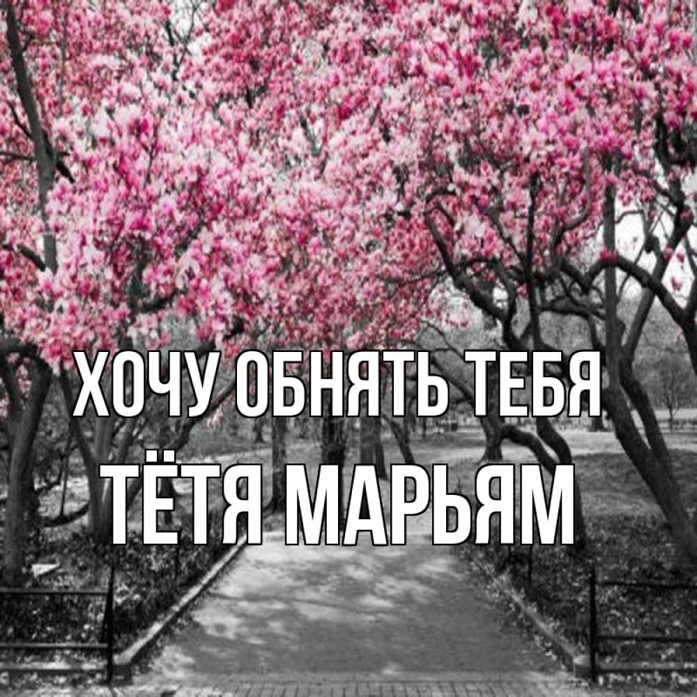 Открытка на каждый день с именем, Тётя-Марьям Хочу обнять тебя обработанное фото Прикольная открытка с пожеланием онлайн скачать бесплатно 