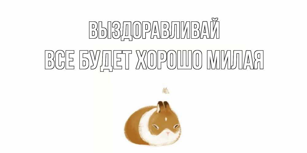 Открытка на каждый день с именем, все-будет-хорошо-милая Выздоравливай морская свинка на открытке с пожеланиями не болеть Прикольная открытка с пожеланием онлайн скачать бесплатно 