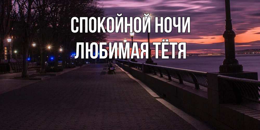 Открытка на каждый день с именем, любимая-Тётя Спокойной ночи фонари на фоне реки Прикольная открытка с пожеланием онлайн скачать бесплатно 